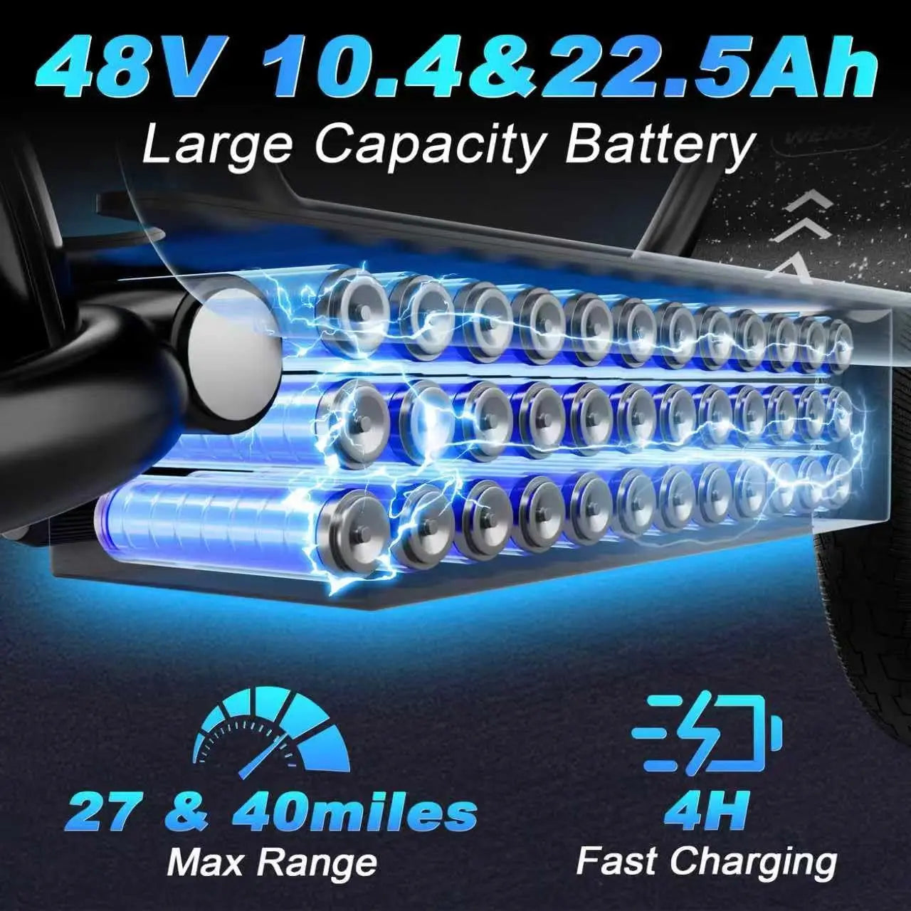 AOVOPRO Foldable Electric Bike Dual Suspension 500W Ebike