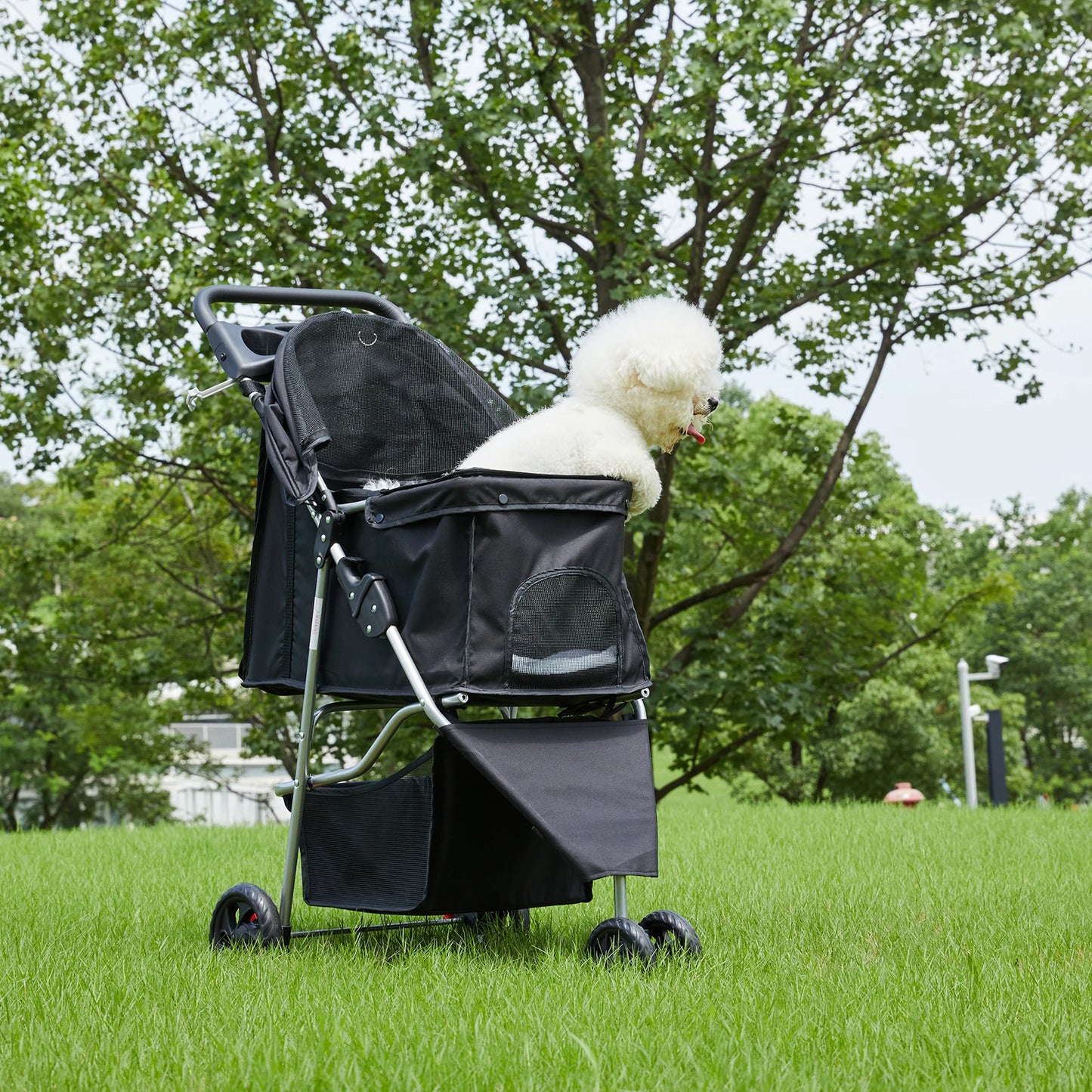 Foldable 3 Wheel Pet Stroller For Small Dogs And Cats