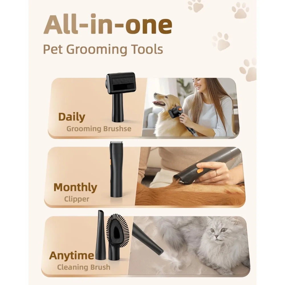 XMSJ Dog Grooming Vacuum High Suction Pet Groomer Kit