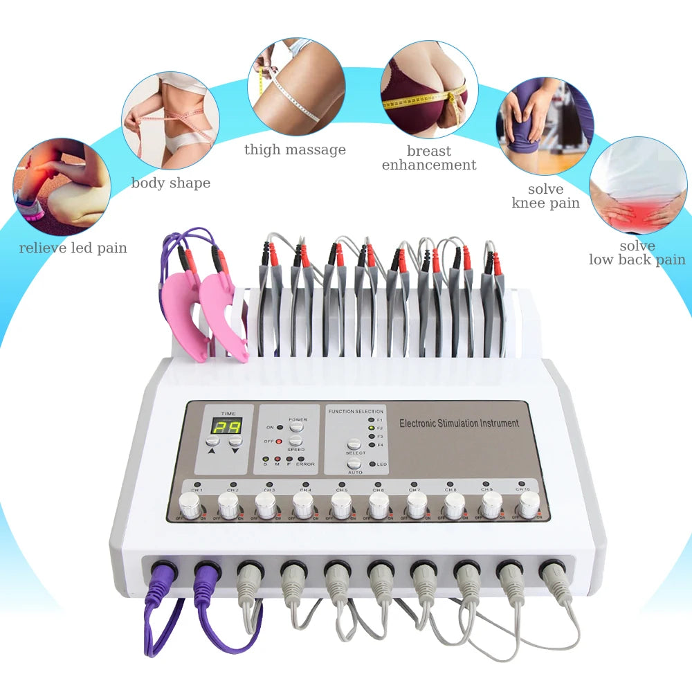 AOKO EMS Electric Muscle Stimulator Russian Waves Microcurrent Massager