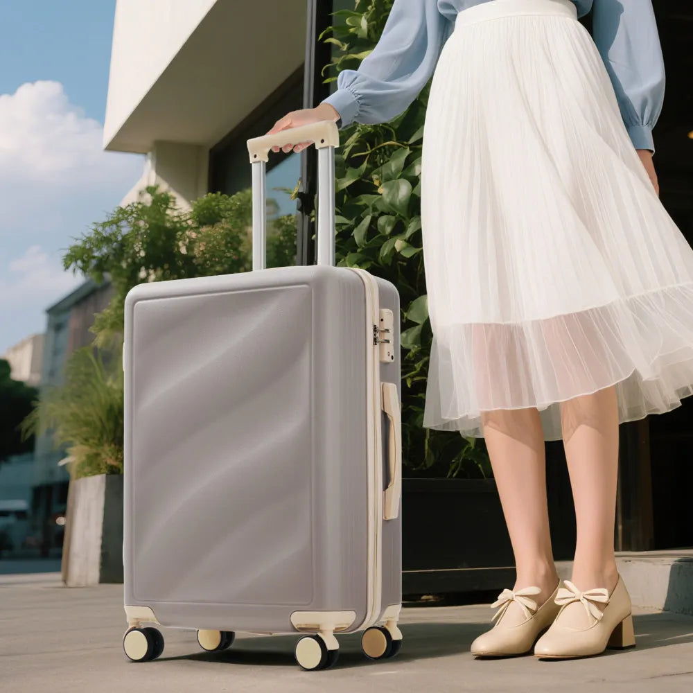 Lightweight ABS Luggage Set 3 Piece Spinner Wheels TSA Lock