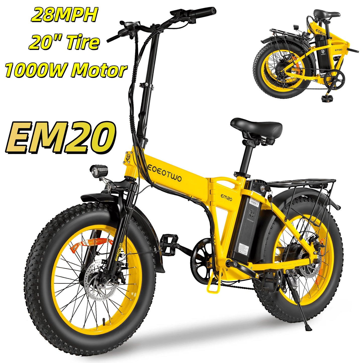 EOEOTWO 1500W Electric Bike Ebike 48V 15Ah Battery 26 Inch Fat Tire Mountain Bike 34MPH For Adults