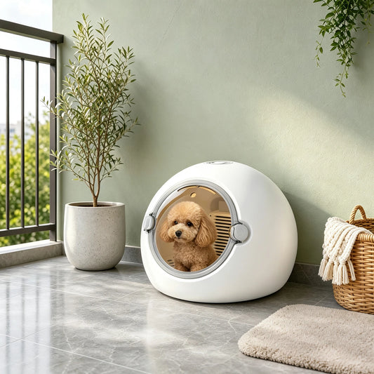 600W Pet Dryer Machine 20.28x14.61in Portable Cat Dryer Box 68-113°F Adjustable Puppy Drying Machine for Pets up to 16.53lbs Home, Pet Store, Travel