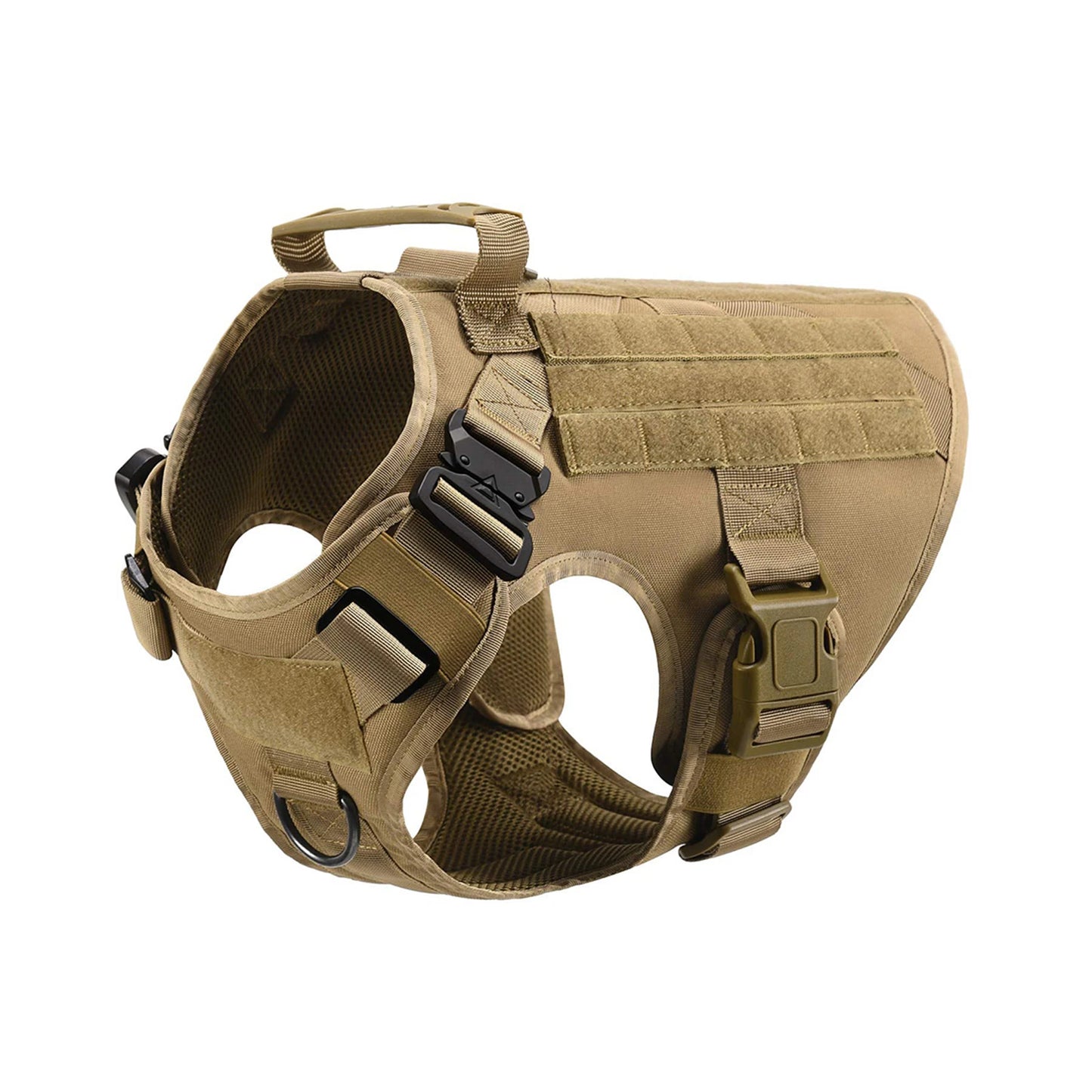 Tactical Dog Harness With Molle Pouches For Training And Walking