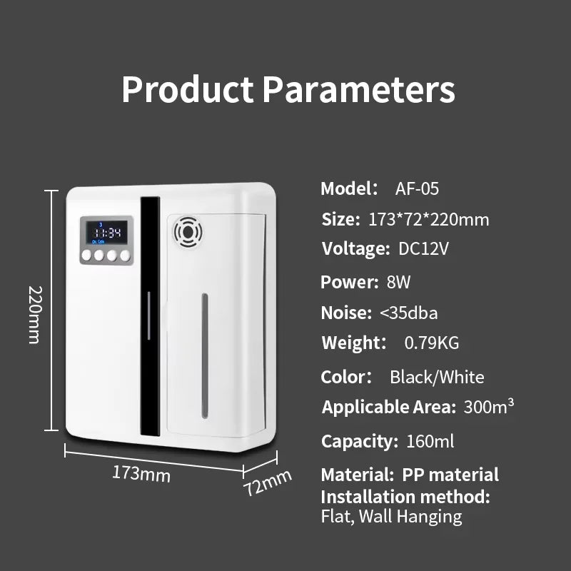 Namste Bluetooth Aroma Diffuser 200ml With 300m3 Coverage Wall Hanging Flat Lay For Home Fragrance Enthusiasts