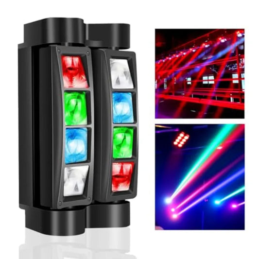 Spider Beam Moving Head DJ Light 8 LEDs RGBW Disco