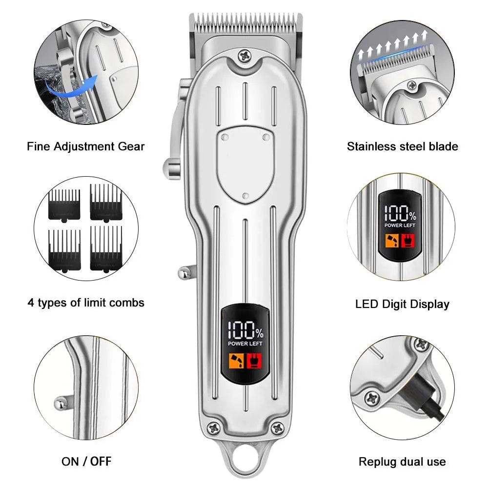 Shuyu Rechargeable Pet Hair Clipper For Cats And Dogs LED