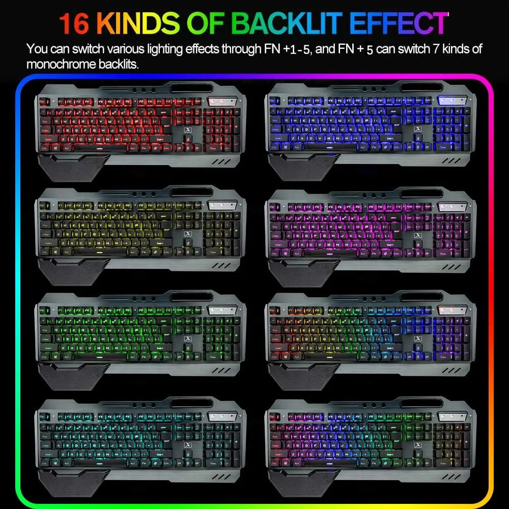 MAMBASNAKE K680 Wireless Keyboard and Mouse Combo Rechargeable 3800mAh Battery