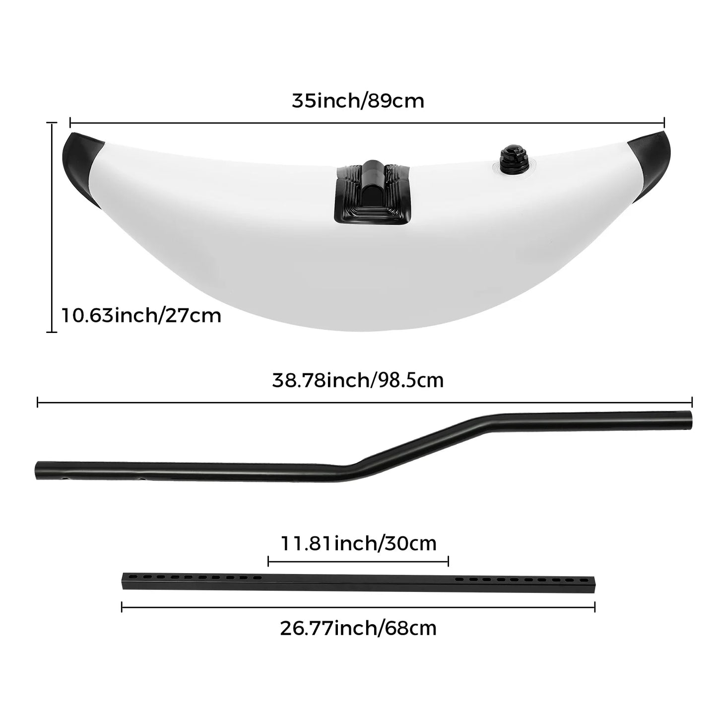 Inflatable Kayak Outrigger Stabilizer Set With Adjustable Aluminum Rods And Dual Air Valves For Anglers