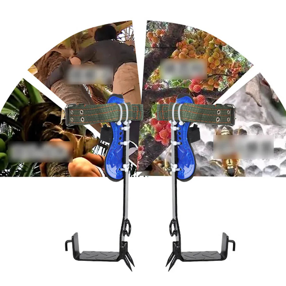 Tree Pole Climbing Spike Set With Rope Lanyard And Carabiner
