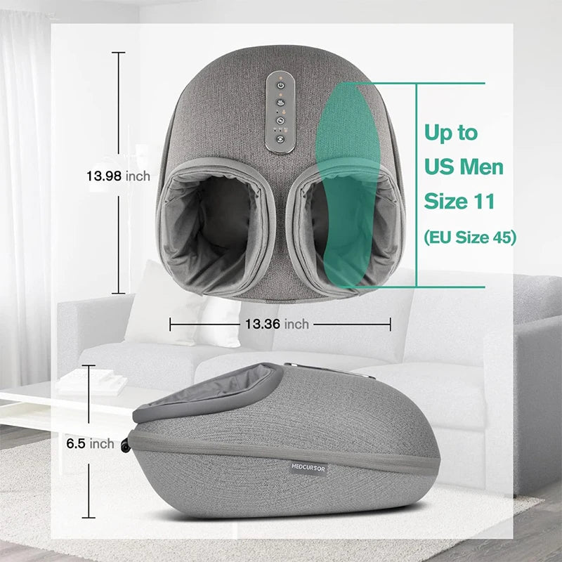 Medcursor Foot Massager With Heating Therapy Adjustable Shiatsu Kneading Roller
