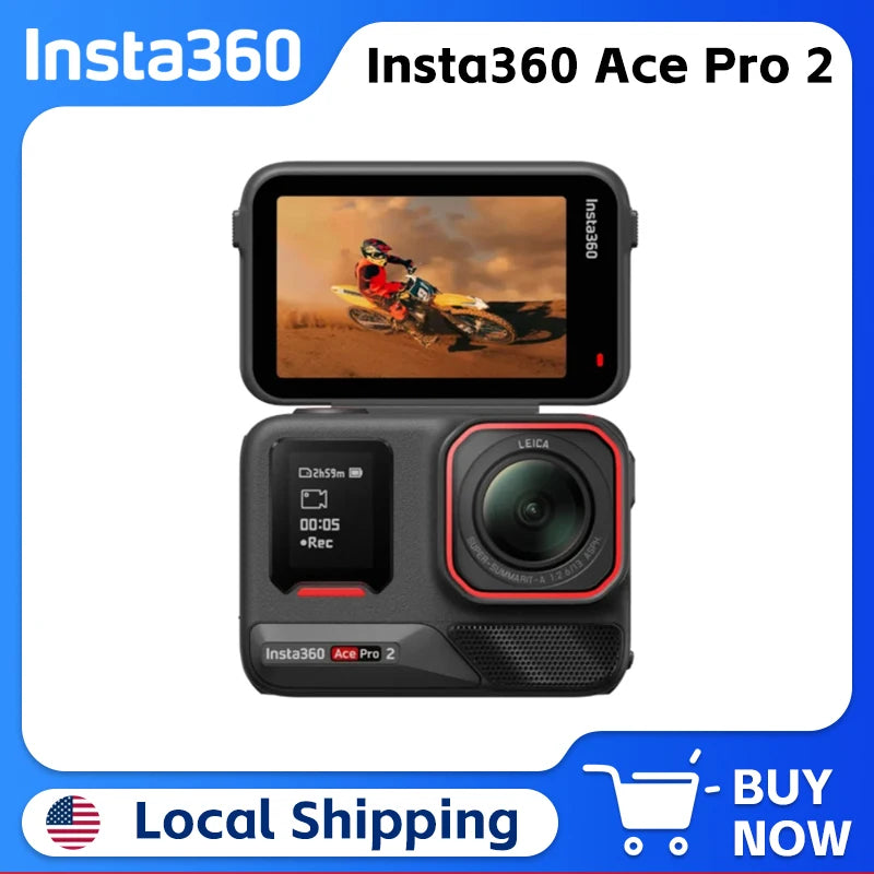 Insta360 Ace Pro 2 8K AI Powered Action Cam Waterproof to 39 ft