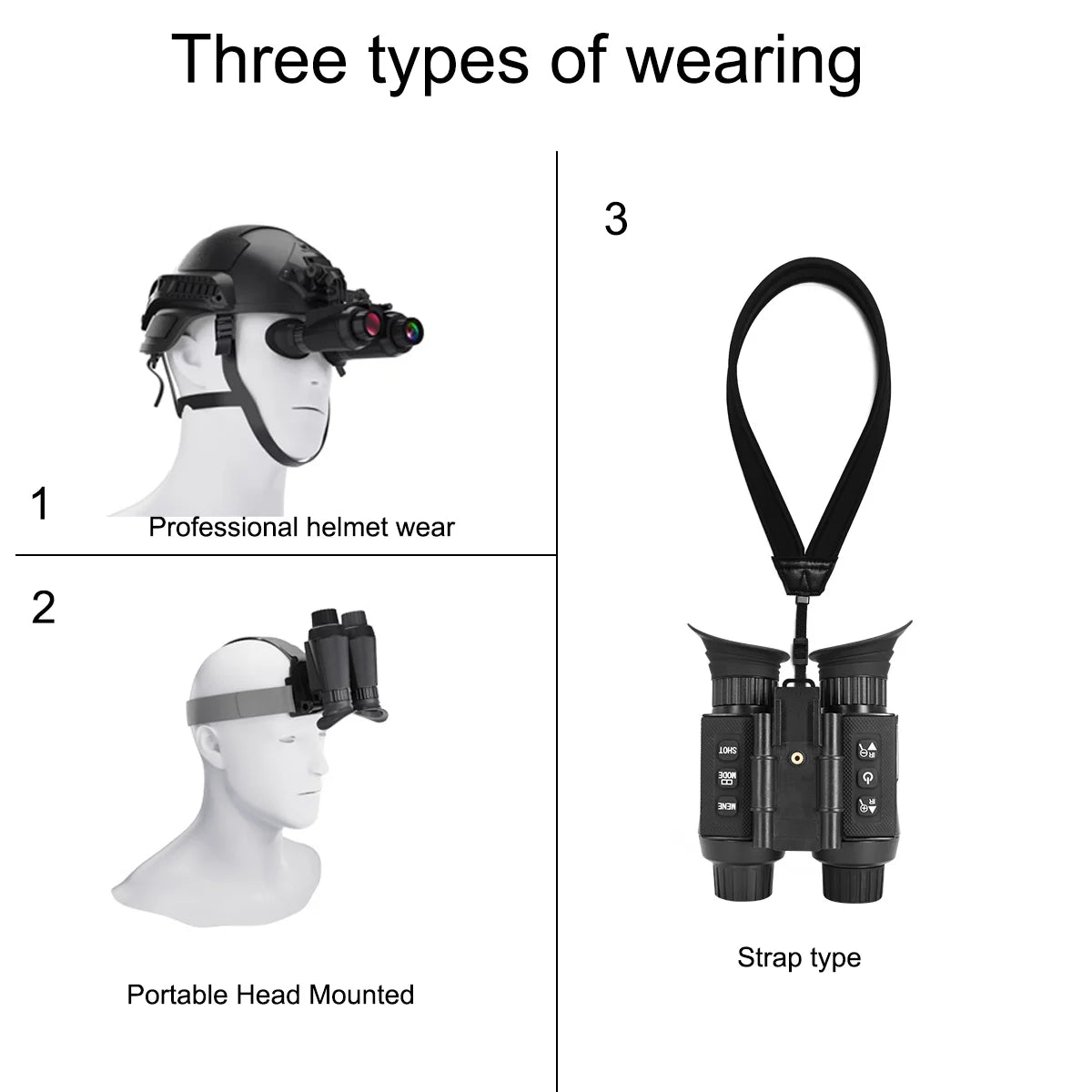 Hrvzdvw Night Vision Goggles 4K 3D Binocular 32GB Card
