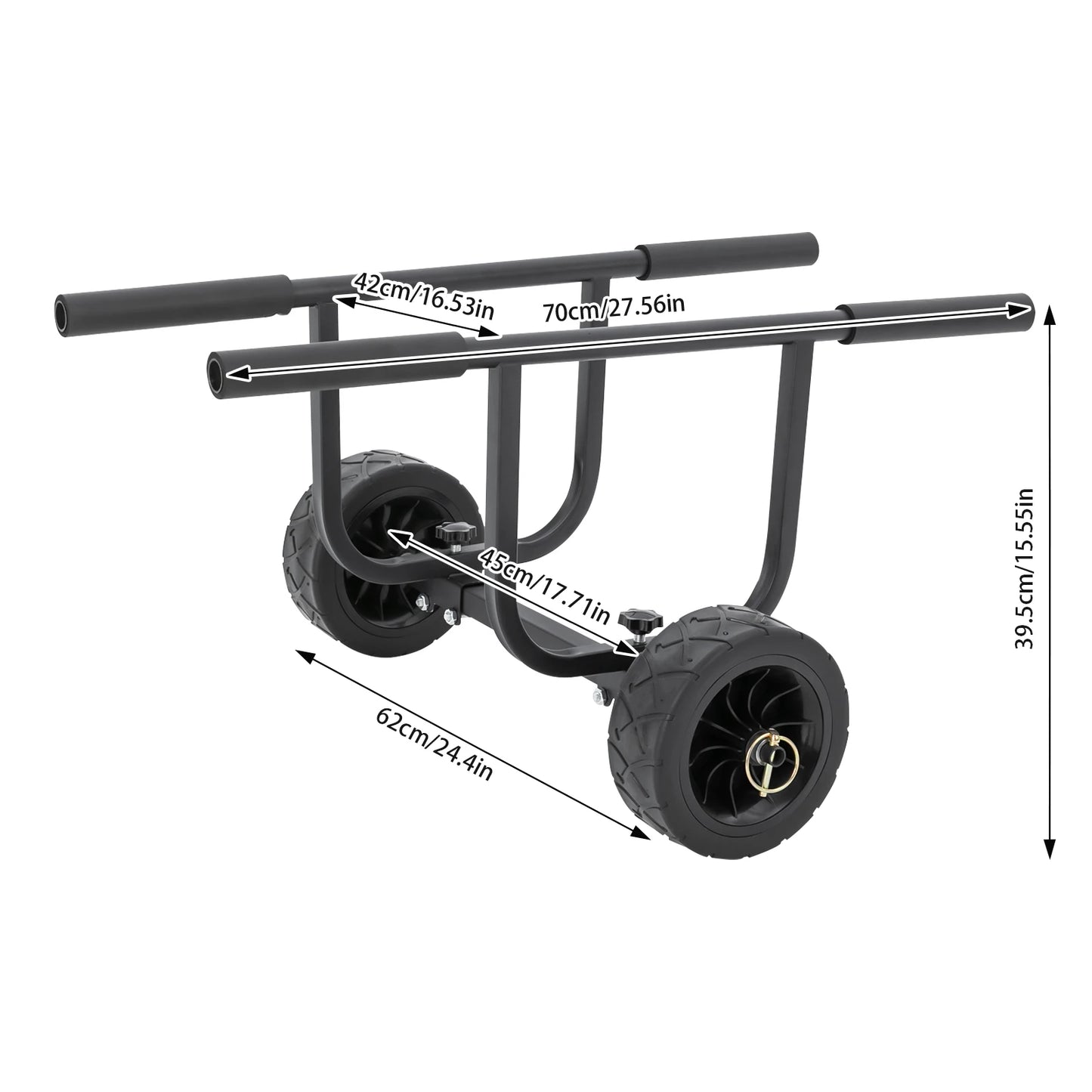 Boat Dolly Cart Foldable Stainless Steel For Sailboats And Kayaks 8 Inch Wheels 220lb