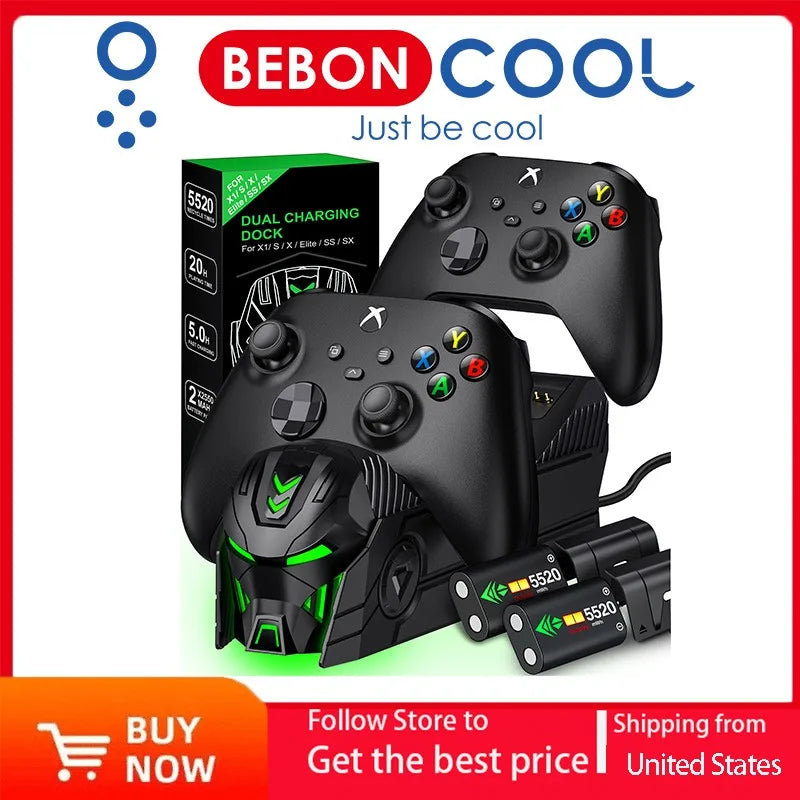 Beboncool 2x 5520mWh Rechargeable Battery For Xbox Controllers