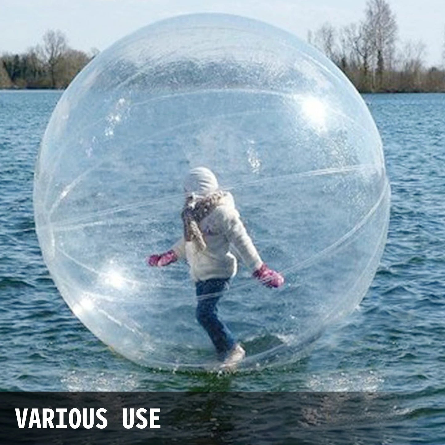 SucceBuy Water Walking Ball 2M With Air Blower Pump PVC Zorb Ball Waterproof For Family Fun At Amusement Parks And Pools