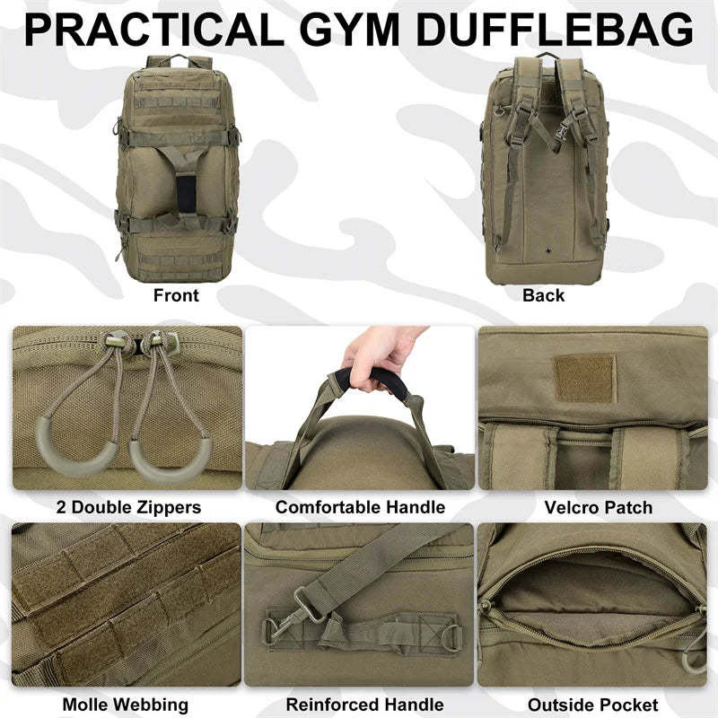 LQARMY Outdoor Tactical Backpack Molle Bag for Hiking Camping Travel