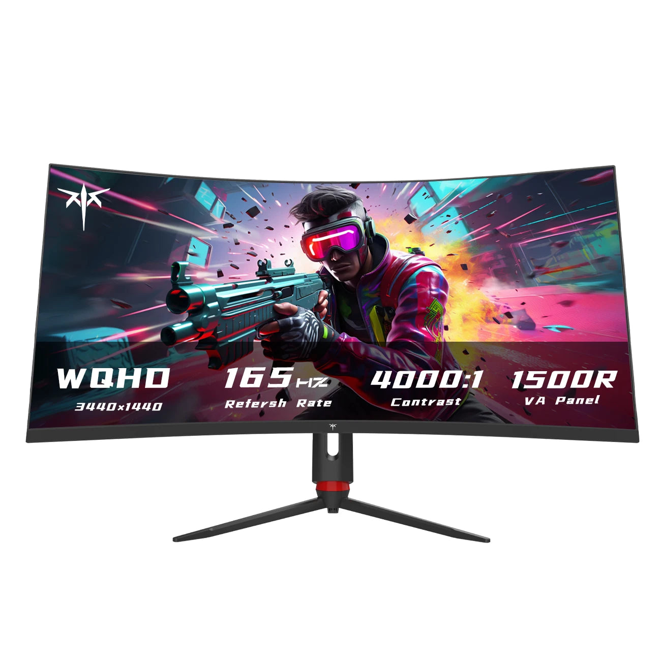 KTC Curved Ultrawide Gaming Monitor 3440x1440p 165Hz Freesync Gsync