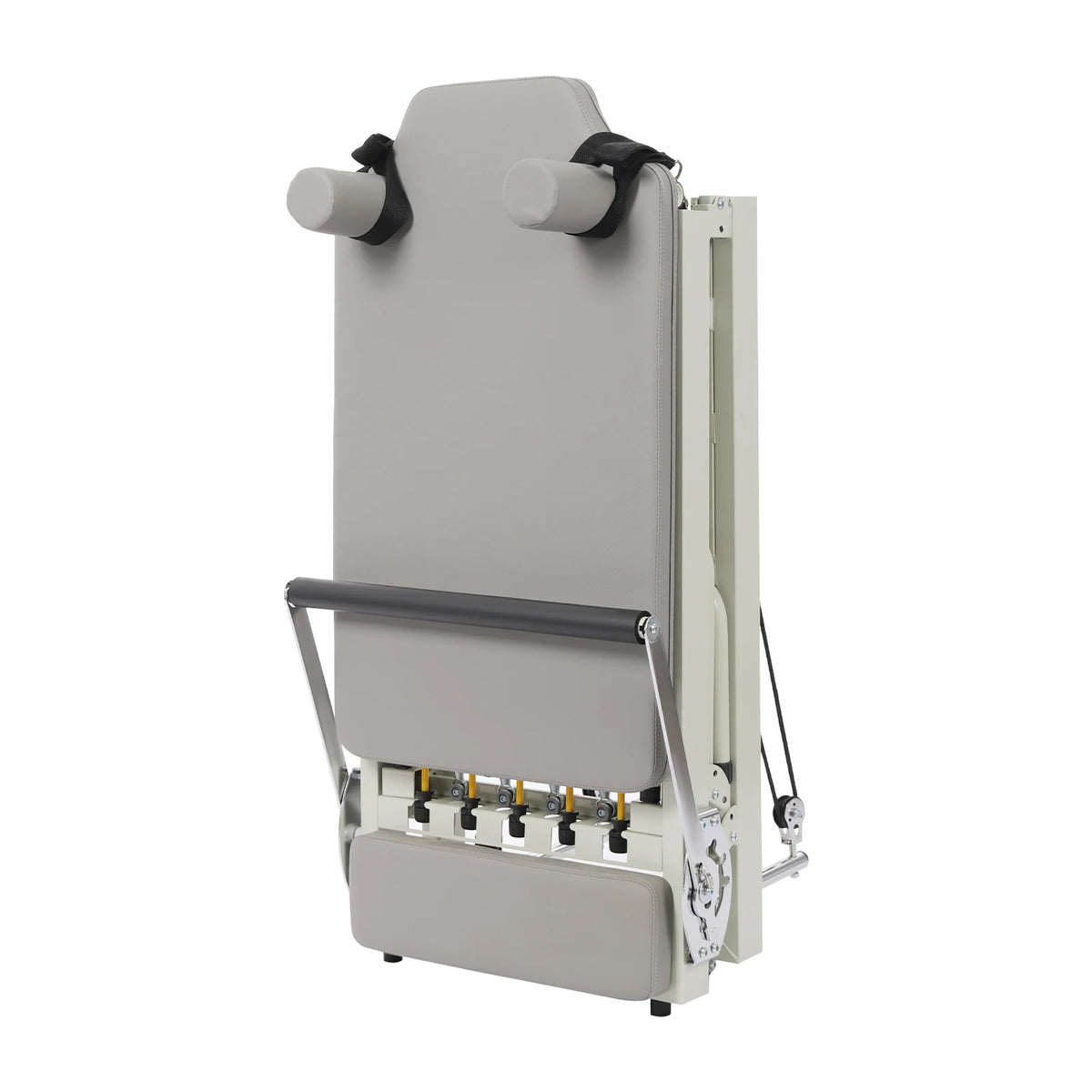 Grey Modern Folding Pilates Machine Dip Stands Floor‑Mounted Need Assembly 120kg Max Load For Home Gym Fitness