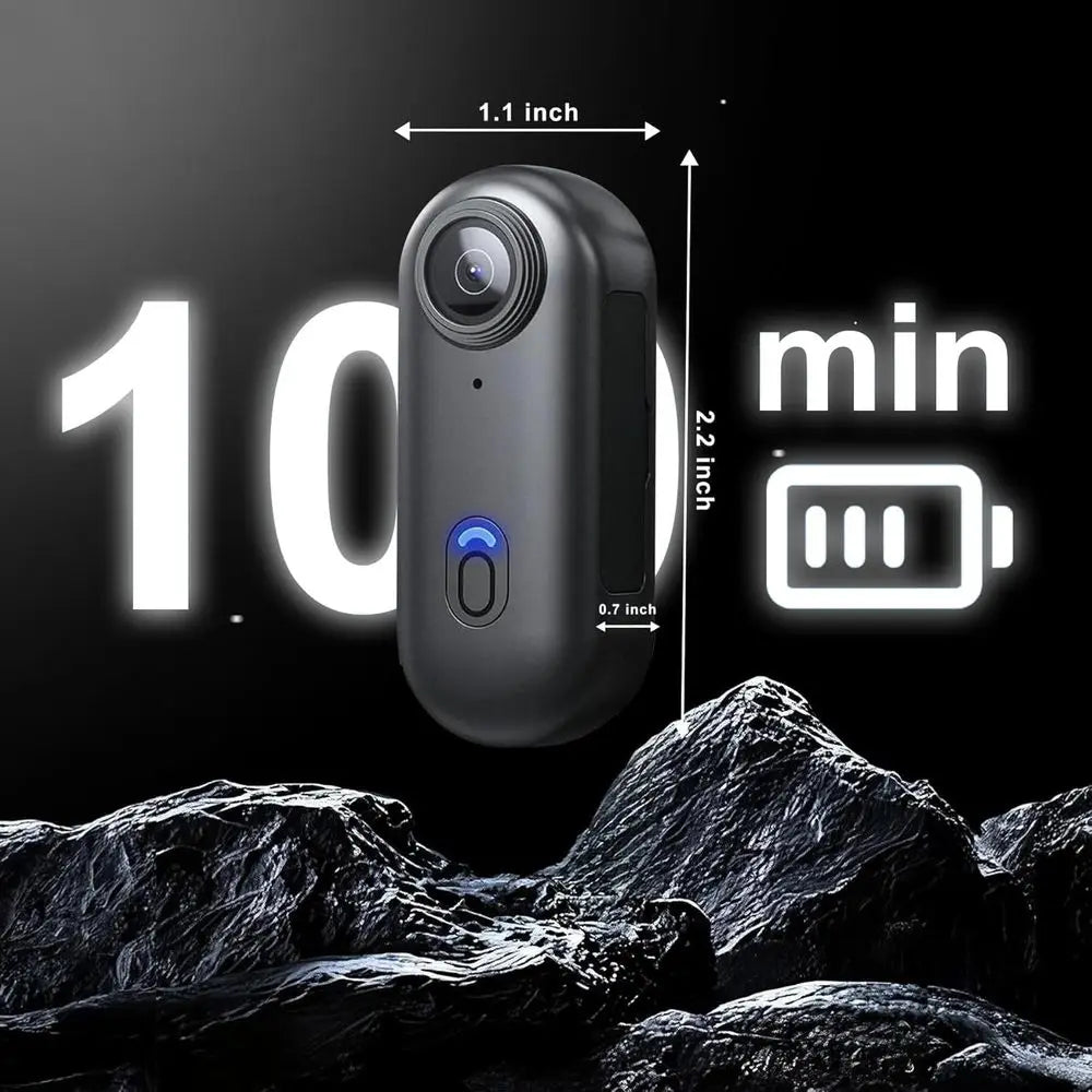 Waterproof Mini Action Camera 4K With 128GB Storage Outdoor Adventures