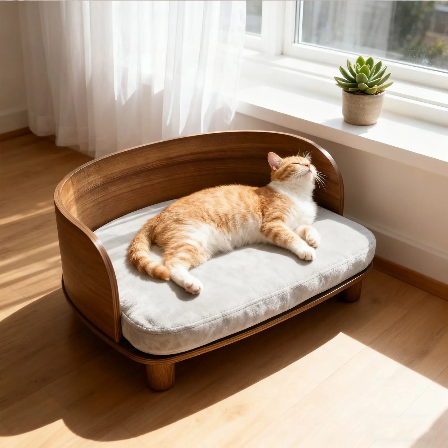 BORWART CN Elevated Wooden Pet Sofa For Small Dogs