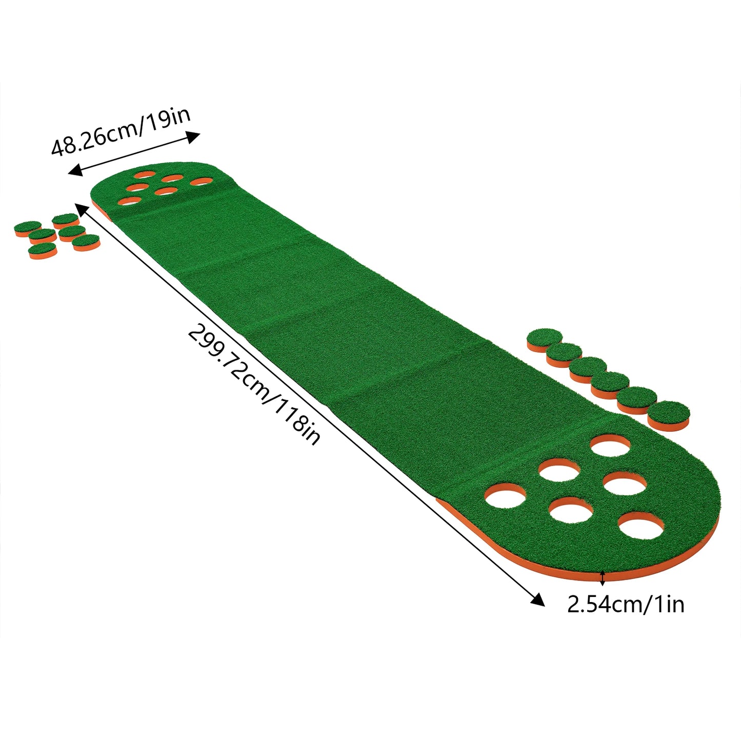 Foldable Golf Putting Mat With Two Clubs And Two Balls For Home Practice Durable Mini Golf Training Pad For Beginners