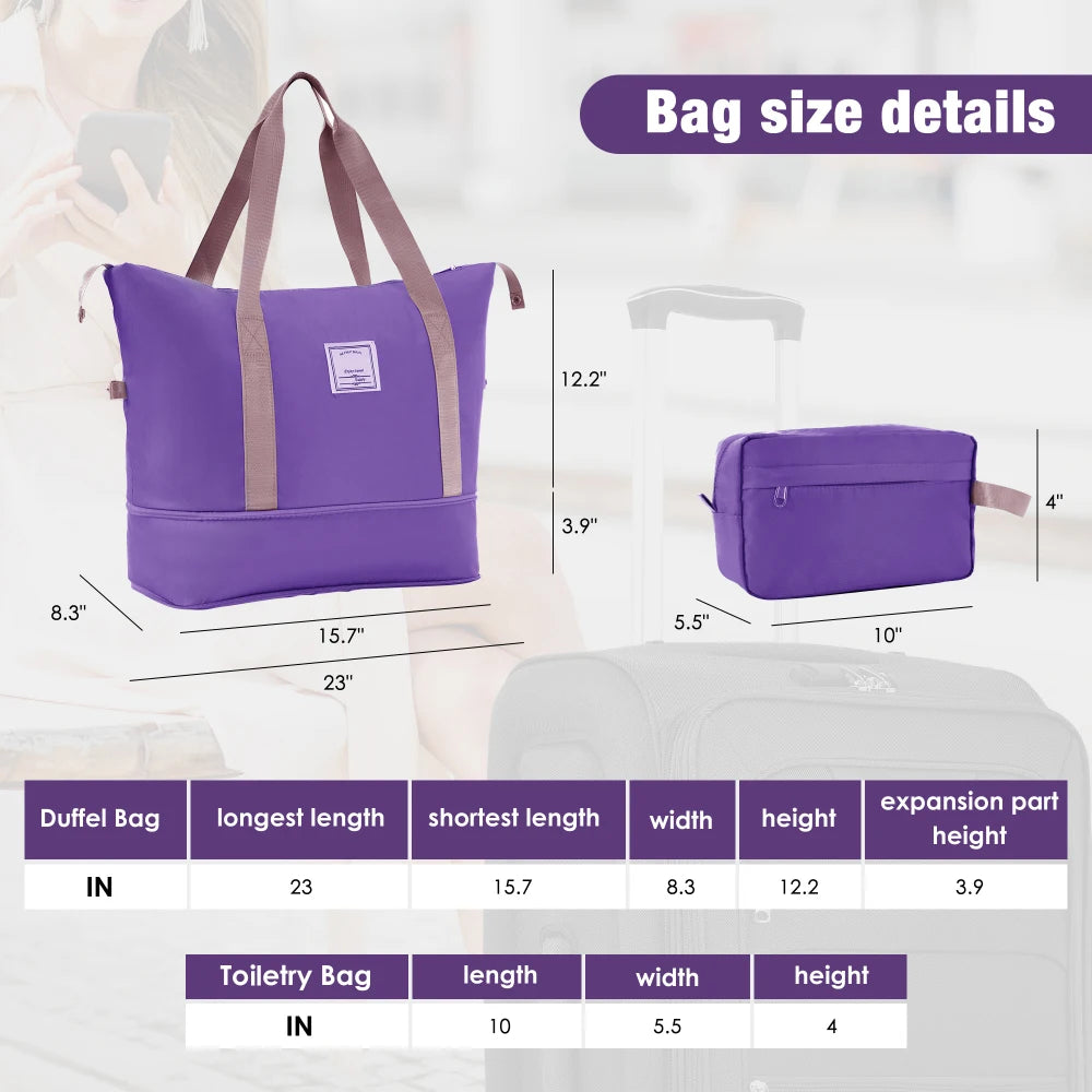 5 Piece Expandable Soft Shell Luggage Set Polyester Spinner Suitcases TSA Locks