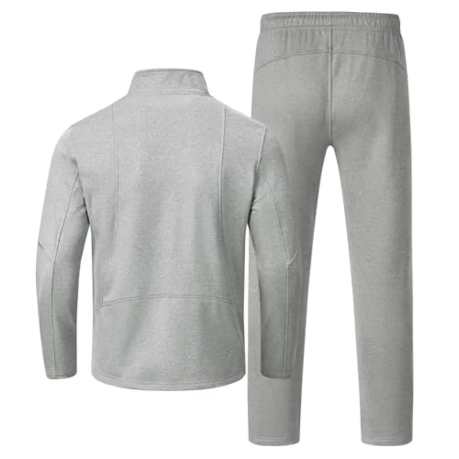 Rdruko Men's Fleece Tracksuit Two Piece Winter Warm Athletic Set Cozy Thermal Jogging Suit