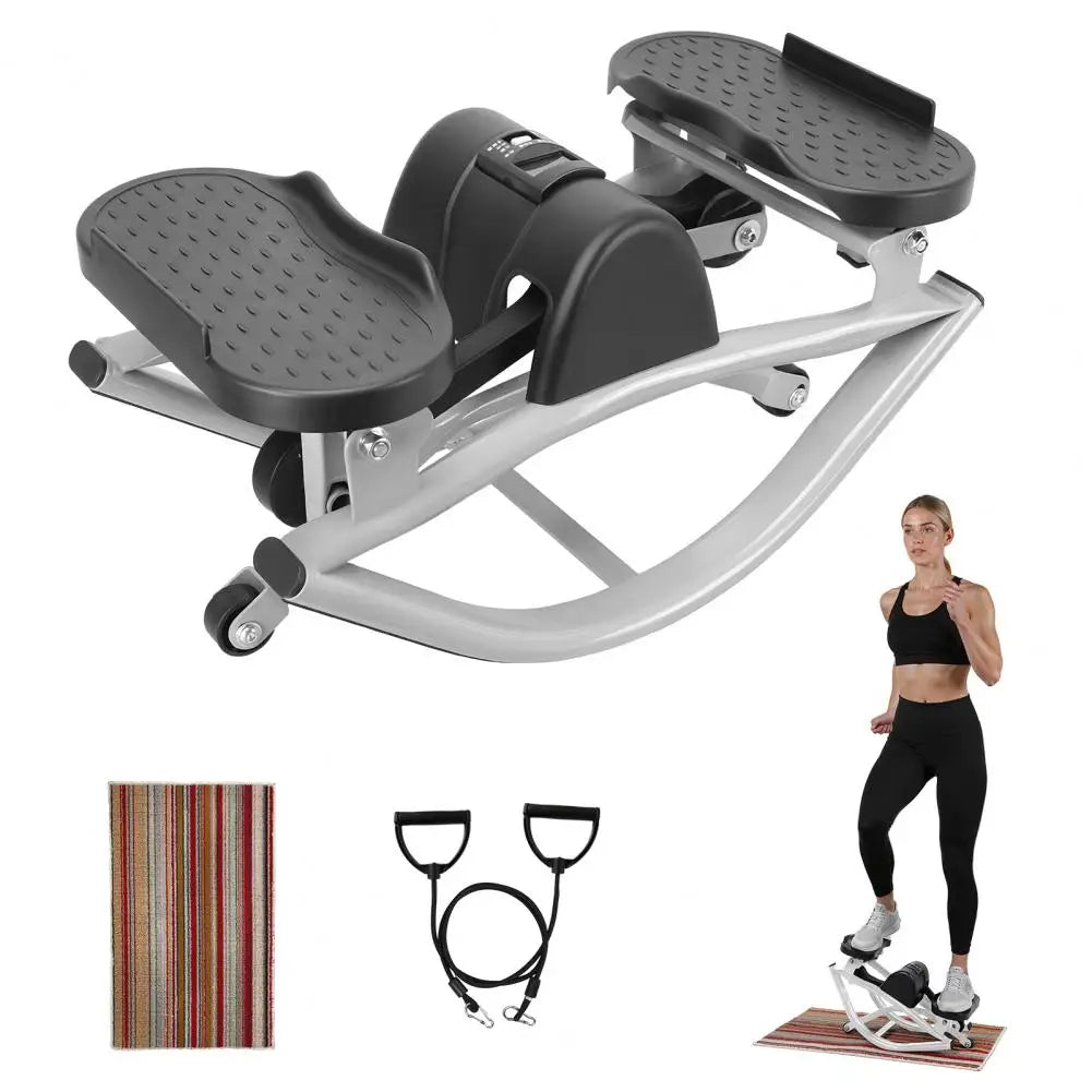 Lateral Rocking Stepper With LCD Monitor for Lower Body Workouts