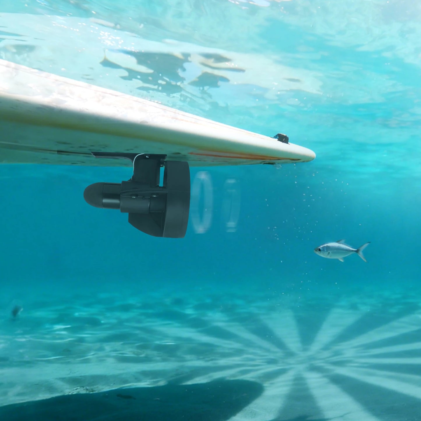 Underwater Electric Thruster For Paddle Boards 288W Brushed Motor Hands Free Boating For SUP Enthusiasts