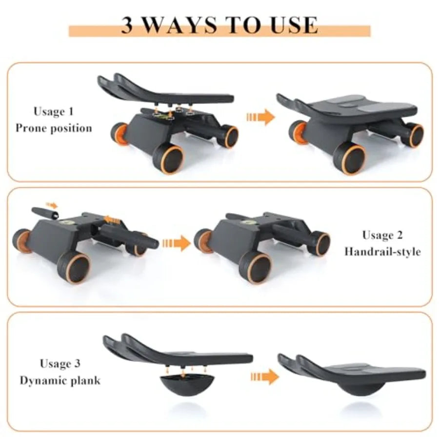 Abdominal Exercise Roller With Elbow Support And Knee Pad