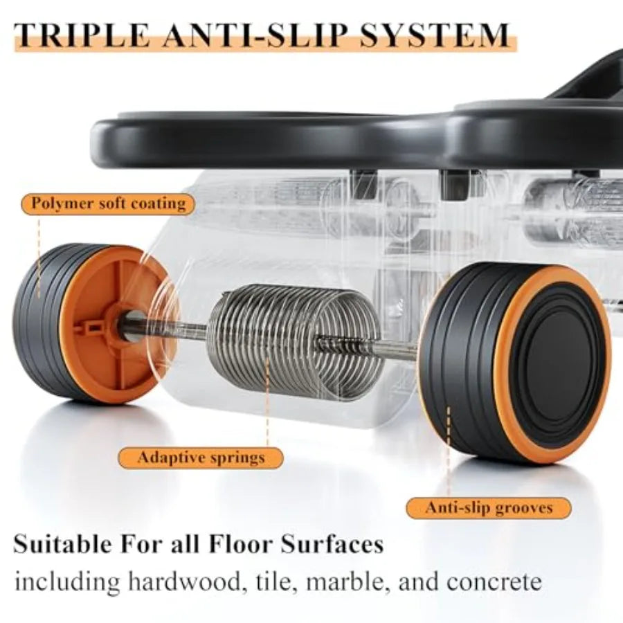 Abdominal Exercise Roller With Elbow Support And Knee Pad