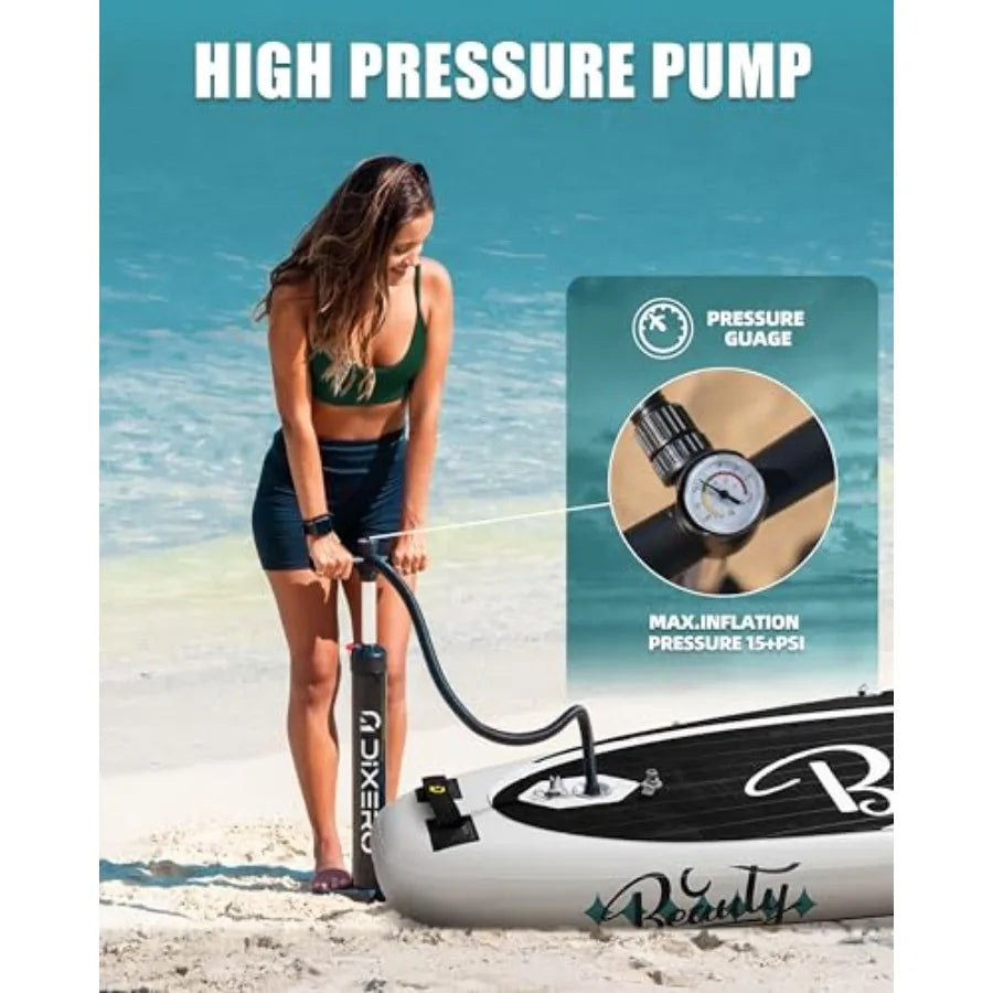 Inflatable Stand Up Paddle Board Ultra Stable Lightweight PVC Blue For Outdoor Water Sports Enthusiasts