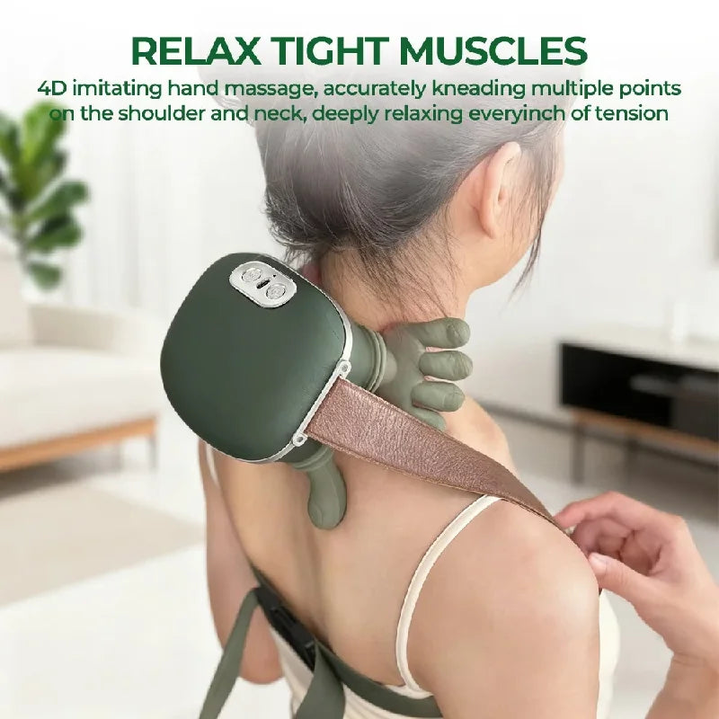Foreverlily Bionic Finger Neck And Shoulder Massager Wireless 4D Kneading