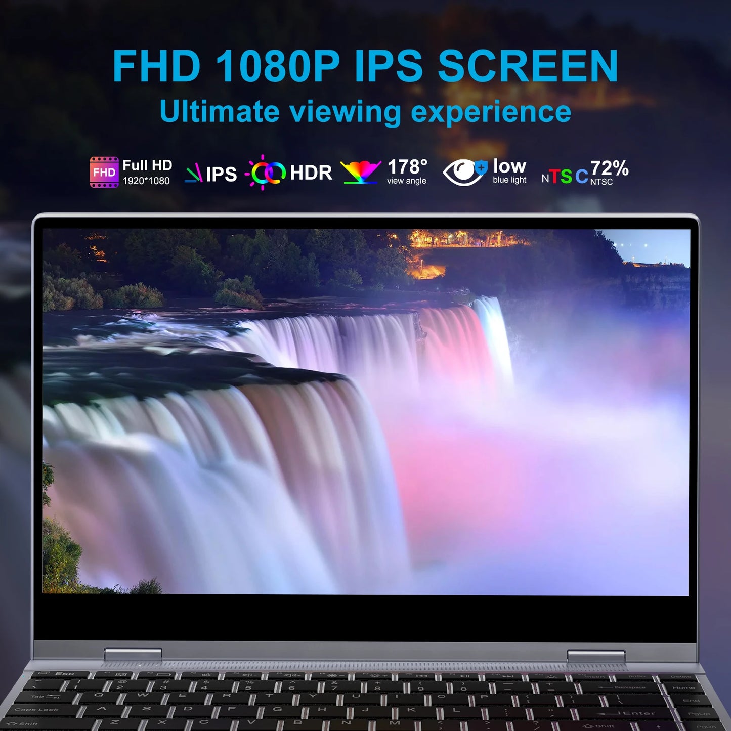 Dopesplay Portable Touchscreen Monitor With Keyboard And Battery 1080P