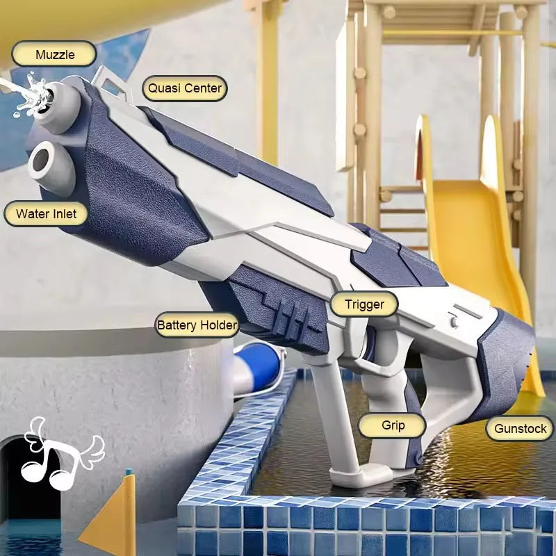 Kmoist Electric Water Gun Fully Automatic Rechargeable High Speed Space Theme Toy For Kids 6 To 14