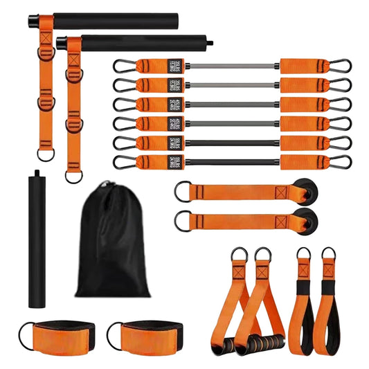 Portable Pilates Bar With Resistance Bands Full Body Workout