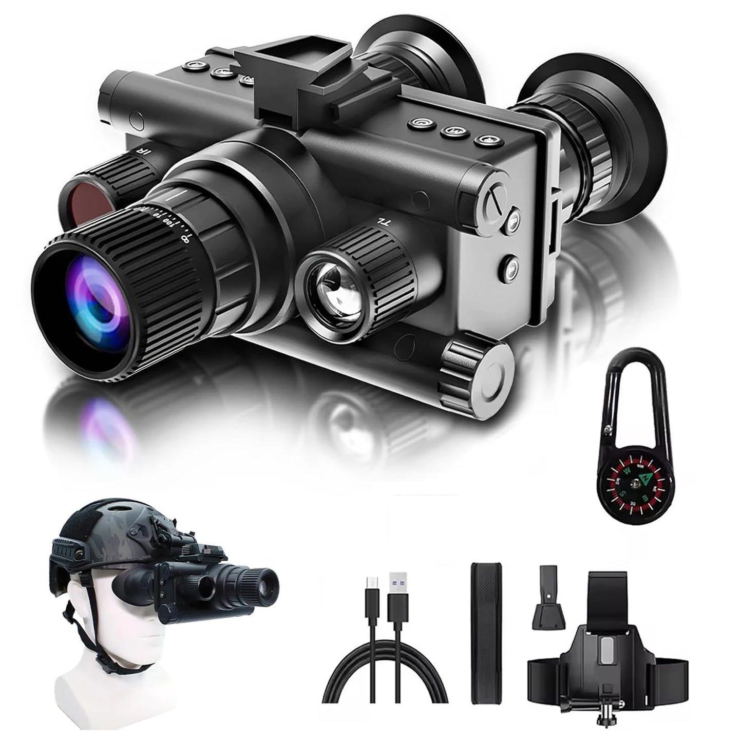 GOYOJO Helmet Mounted 4K Night Vision Goggles With 8X Zoom