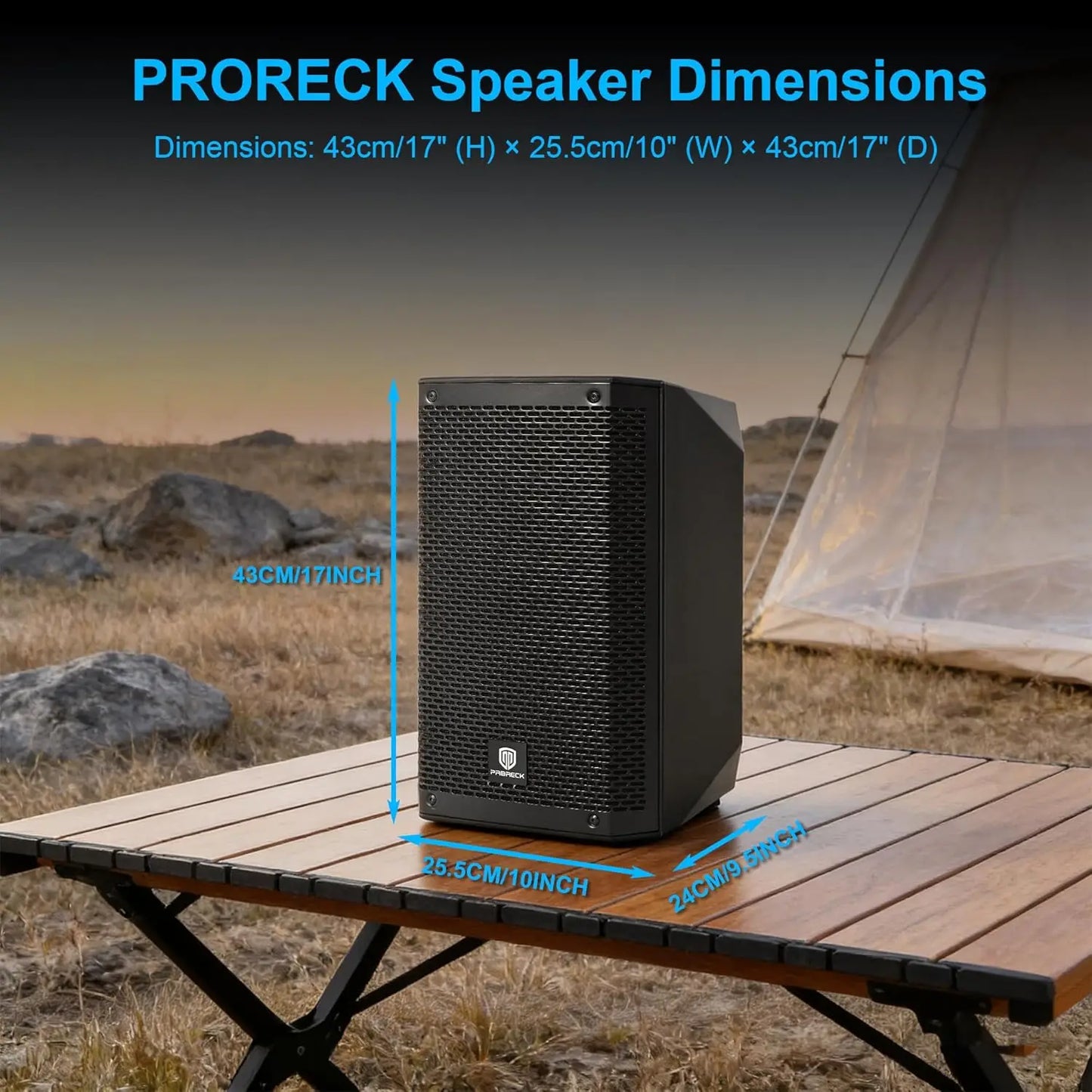 PRORECK SP8 3 Channel Powered DSP PA Speaker Bluetooth TWS