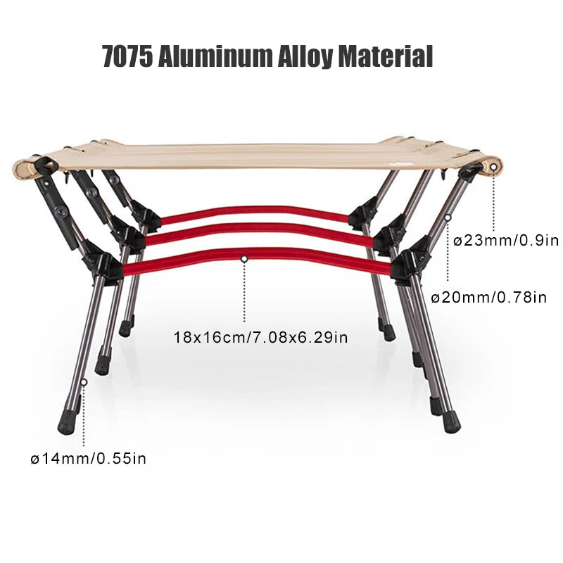 Westtune Ultra Light Aluminum Alloy Portable Folding Marching Bed Camping