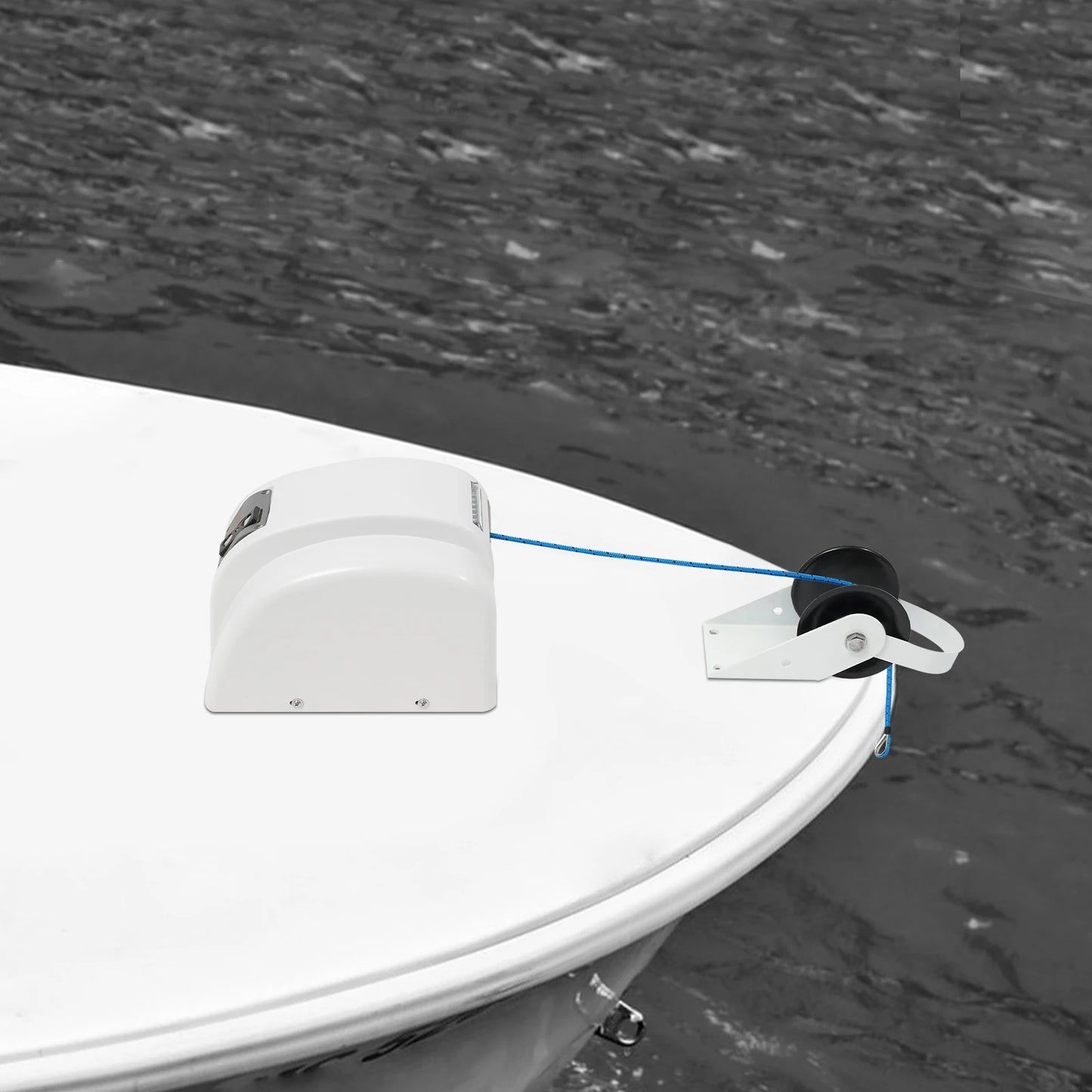 Electric Anchor Winch 12V 45Lbs With Remote Control Heavy Duty Automatic Hauler For Small Fishing Boats Saltwater Rated