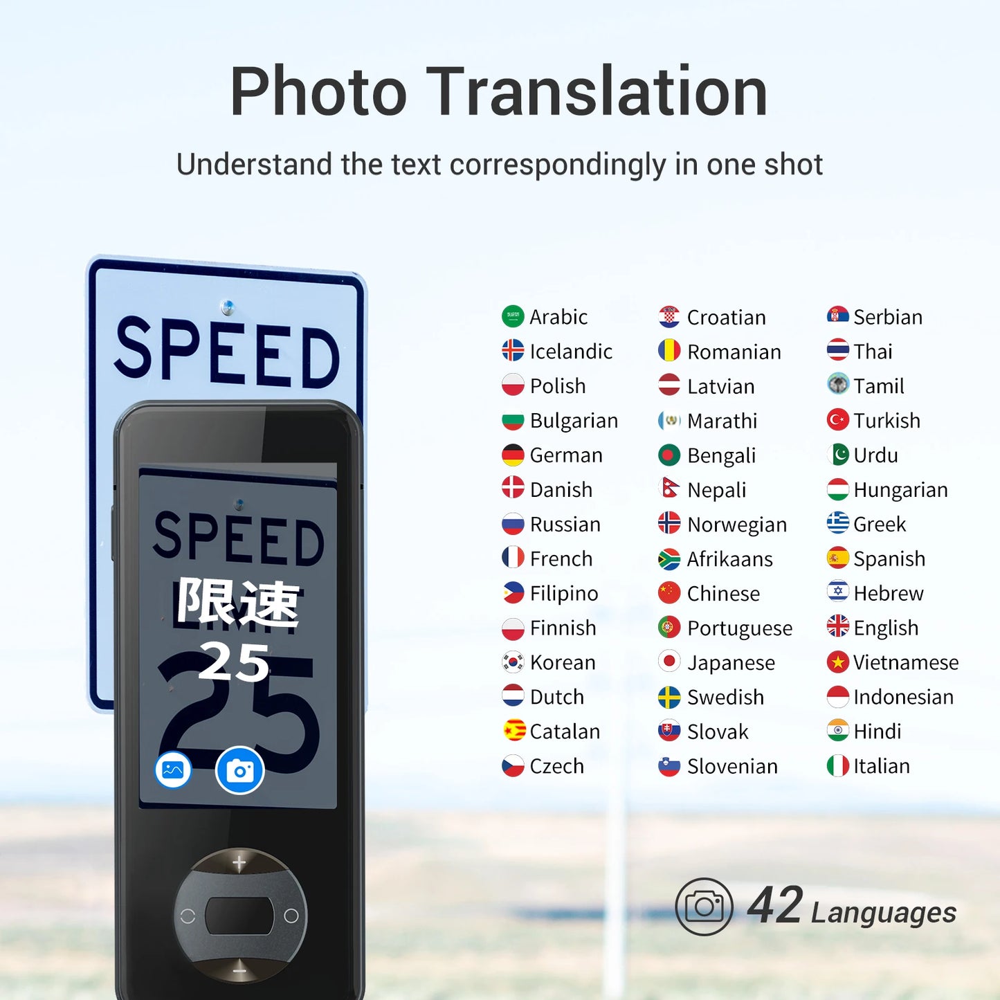 Wooask W10 Translator Device 144 Languages Two Way Translation