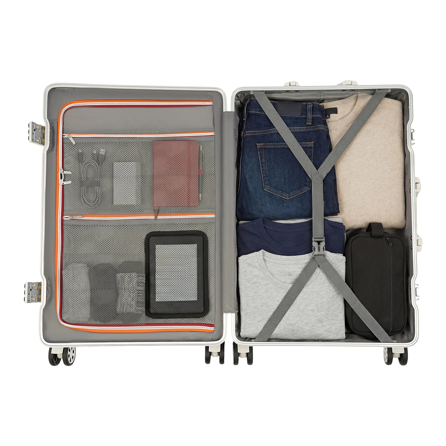 Expandable PC Hard Shell Luggage With Spinner Wheels TSA Lock