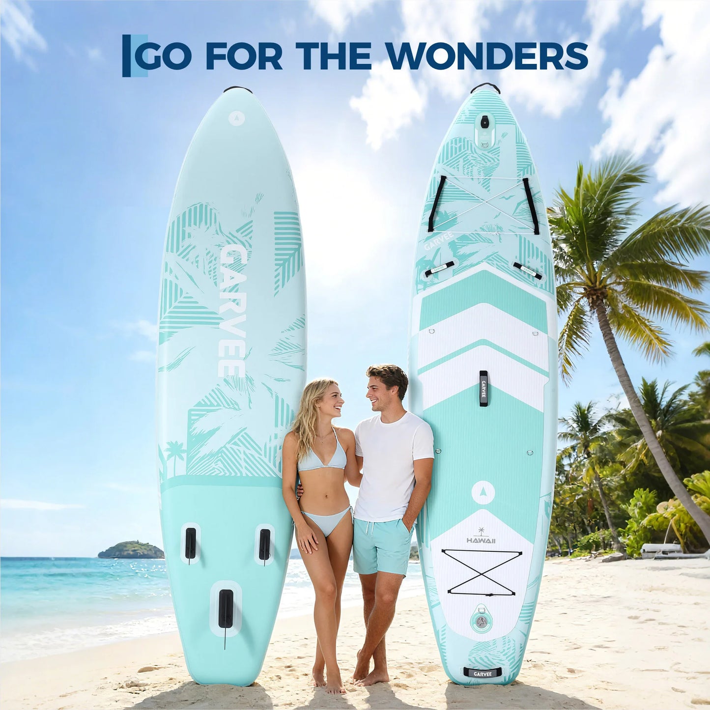 Inflatable Stand Up Paddle Board Wide Stable Design For Adults And Youth 450 Lb Capacity Non Slip EVA Deck