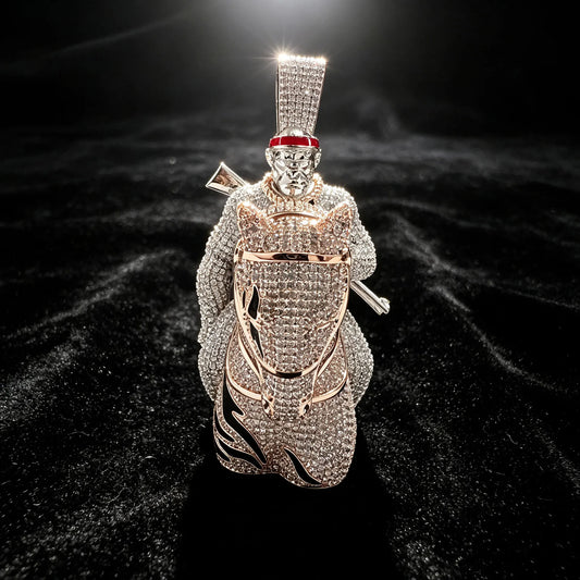 Lyee Cyee Designer Gorilla Pendant With Cubic Zirconia Accent