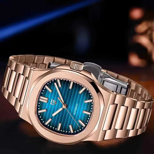 PAGANI DESIGN New Sporty Elegance Mechanical Watch Stainless Steel Luminous Man Watch Sapphire Seagull ST16 Movt Men's Watches
