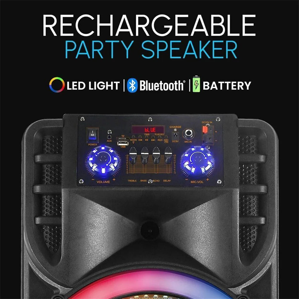 CURUK 2800W Bluetooth Karaoke Speaker With RGB Lights And Remote