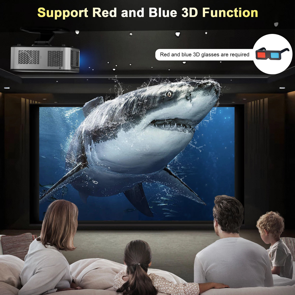 HORLAT 4K Android WiFi Smart Home Theater Projector