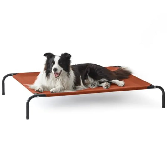 Elevated Cooling Dog Bed for Large Dogs Portable Indoor Outdoor Raised Pet Cot Breathable Frame