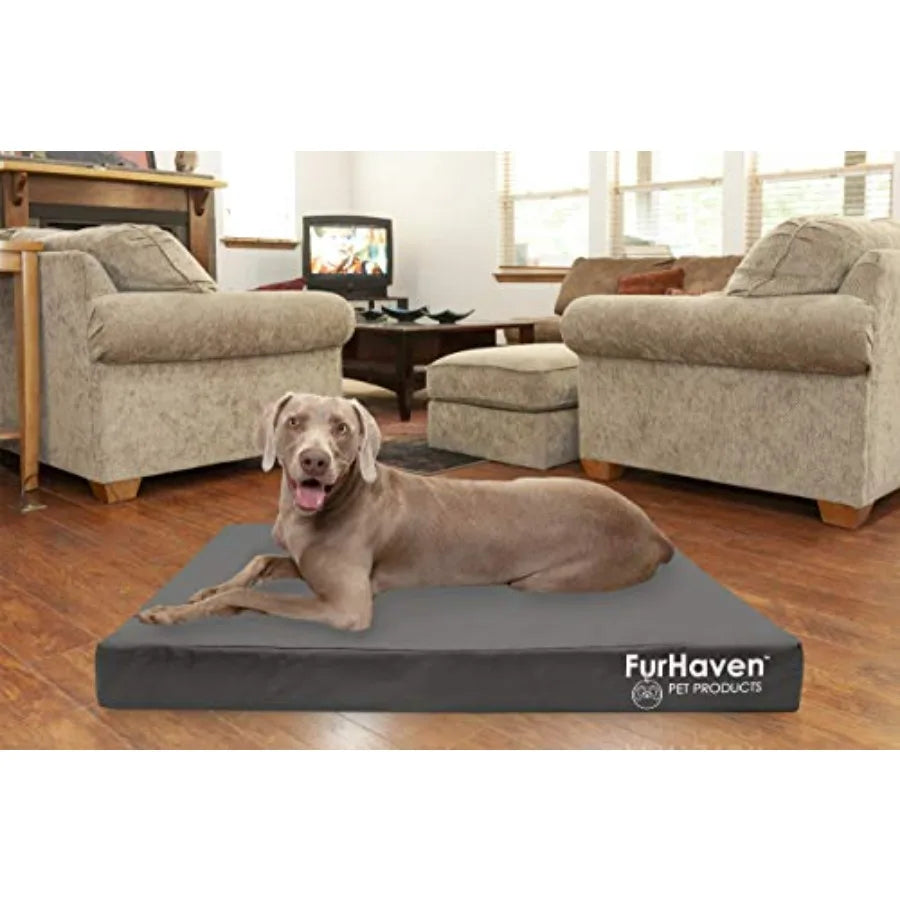 Water Resistant Cooling Gel Dog Bed For Large Dogs Up To 125 Lbs Indoor Outdoor Use With Removable Washable Cover